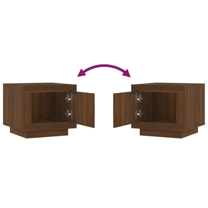 Coffee Table Brown Oak 51x50x45 cm Engineered Wood