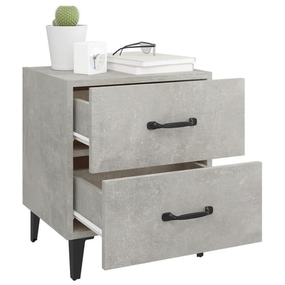 Bedside Cabinets 2 pcs Concrete Grey 40x35x47.5 cm