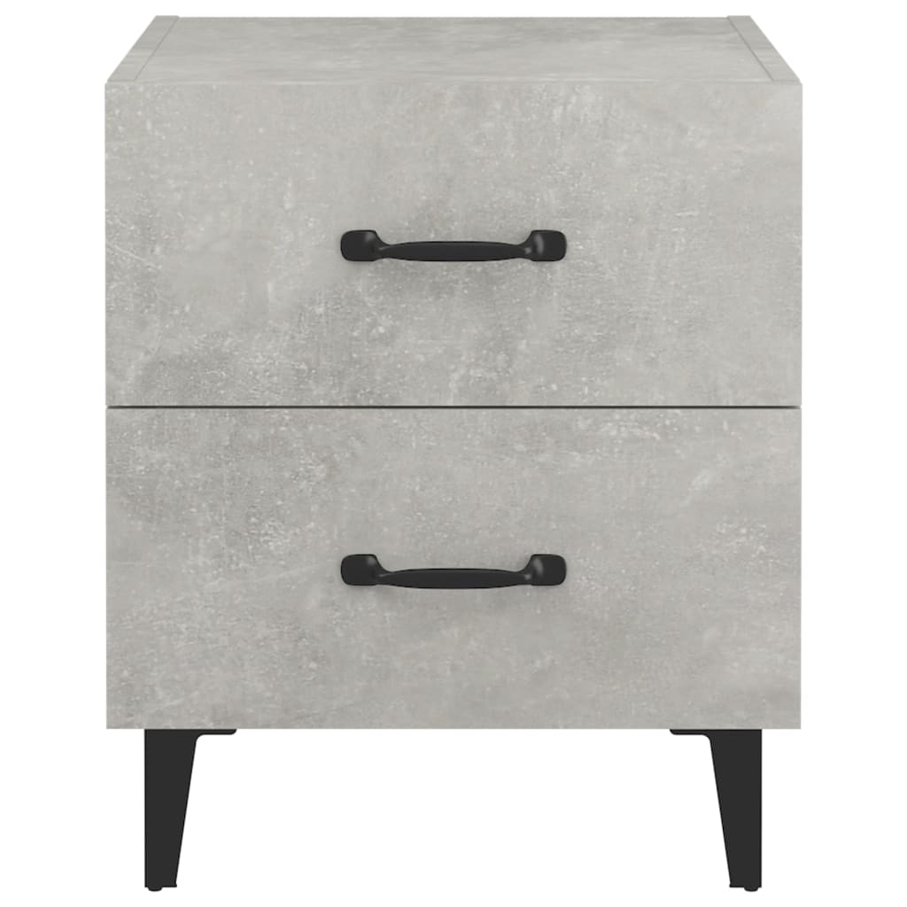 Bedside Cabinets 2 pcs Concrete Grey 40x35x47.5 cm