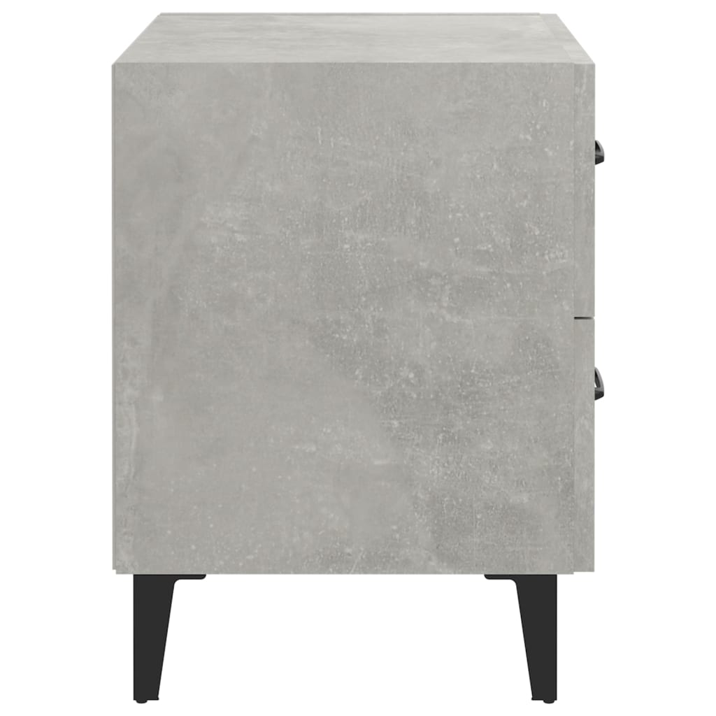 Bedside Cabinets 2 pcs Concrete Grey 40x35x47.5 cm