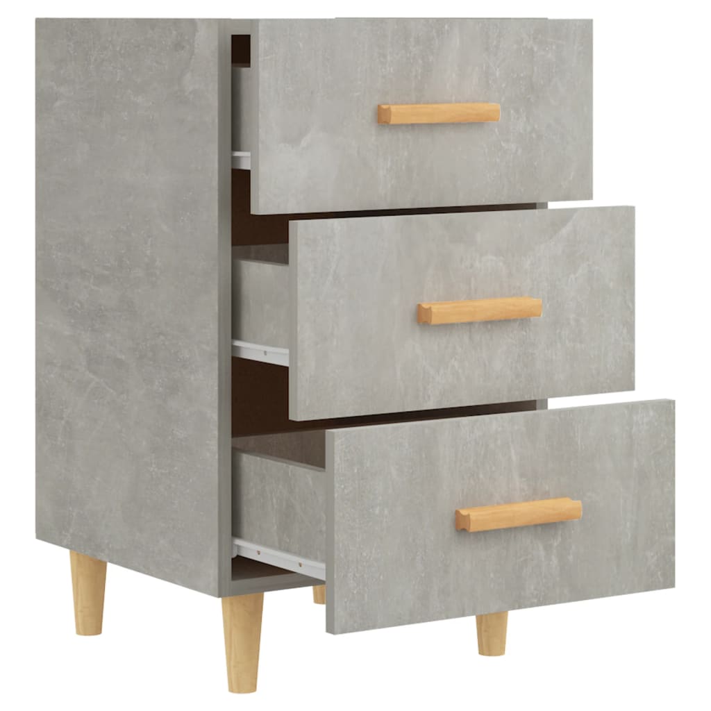 Bedside Cabinet Concrete Grey 40x40x66 cm Engineered Wood