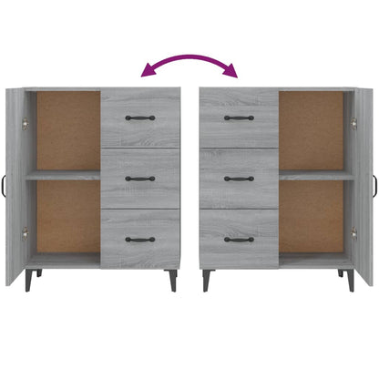 Sideboard Grey Sonoma 69.5x34x90 cm Engineered Wood