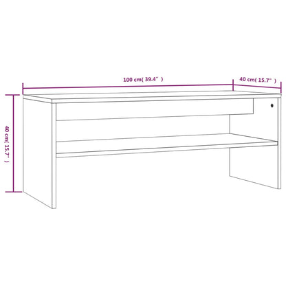 Coffee Table Grey Sonoma 100x40x40 cm Engineered Wood