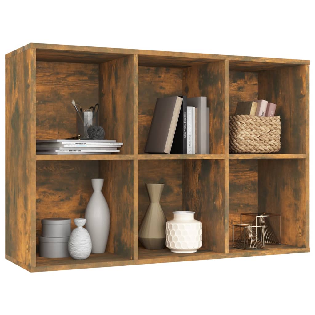 Book Cabinet/Sideboard Smoked Oak 66x30x98 cm Engineered Wood