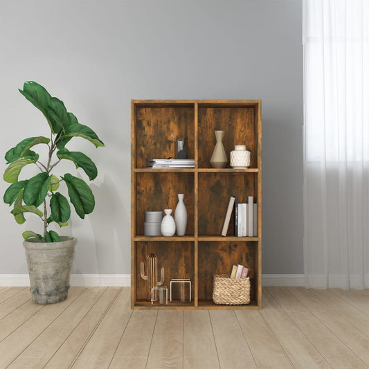 Book Cabinet/Sideboard Smoked Oak 66x30x98 cm Engineered Wood