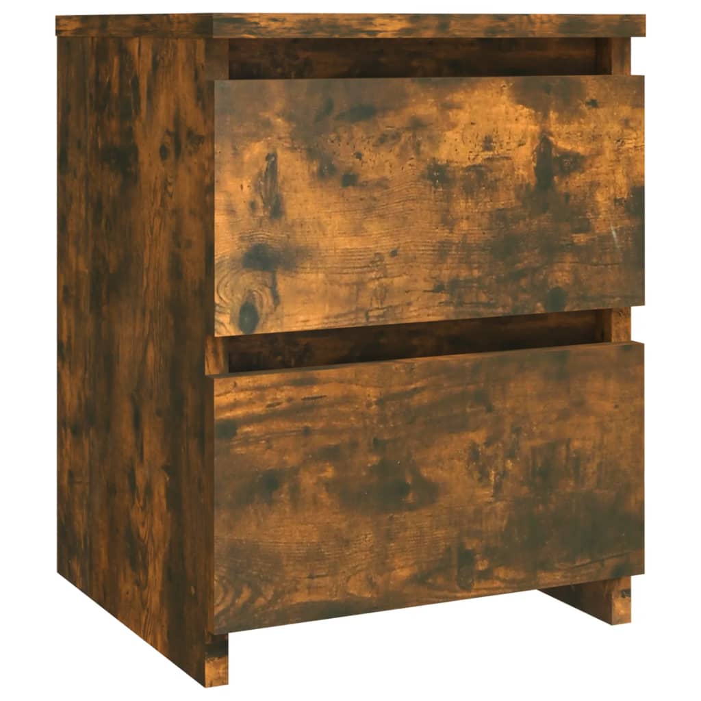 Bedside Cabinet Smoked Oak 30x30x40 cm Engineered Wood