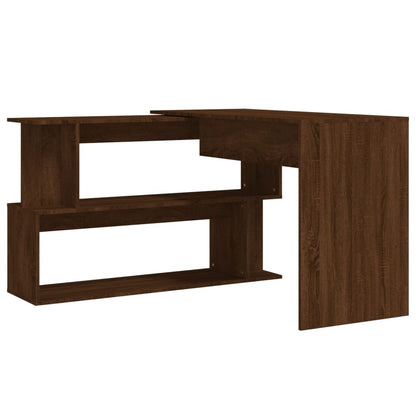 Corner Desk Brown Oak 200x50x76 cm Engineered Wood