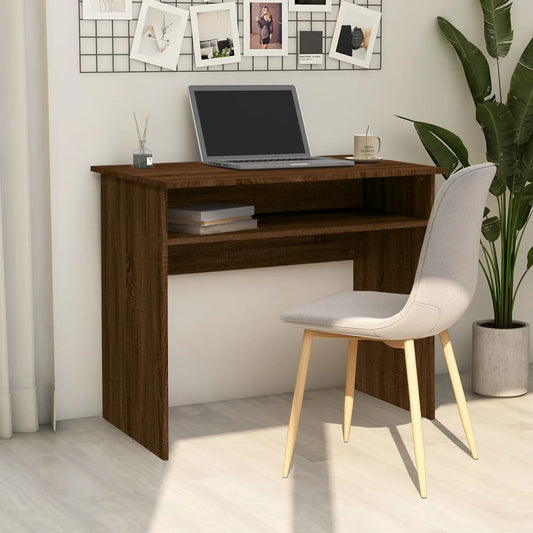 Desk Brown Oak 90x50x74 cm Engineered Wood