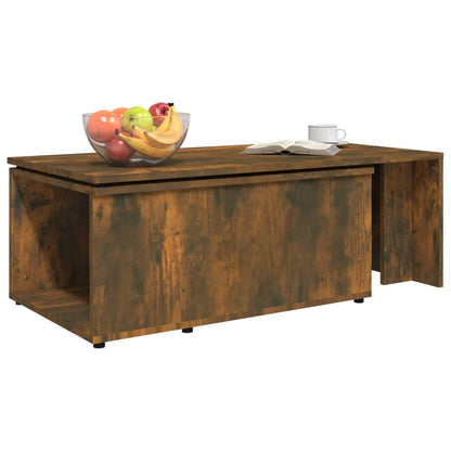 Coffee Table Smoked Oak 150x50x35 cm Engineered Wood