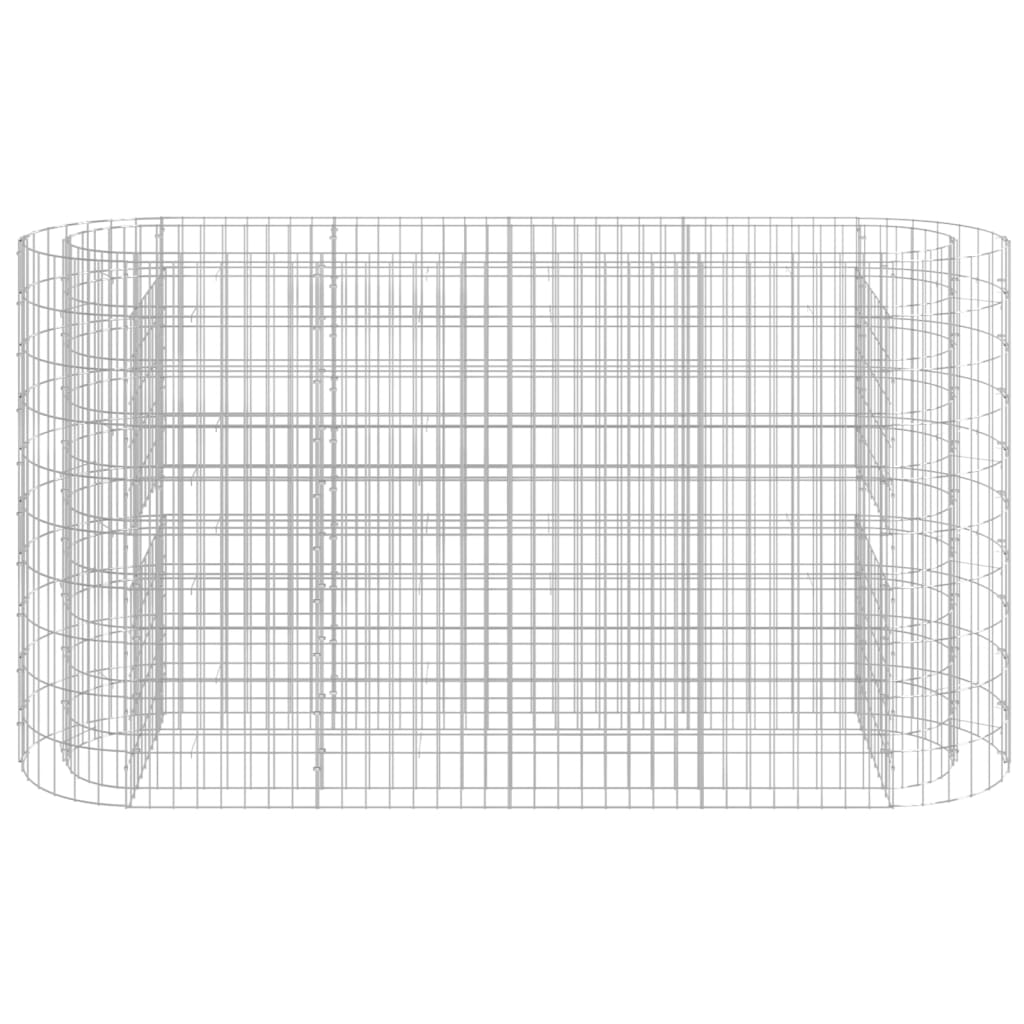 Gabion Raised Bed Galvanised Iron 190x50x100 cm