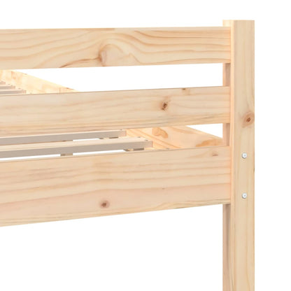 Bed Frame without Mattress Solid Wood 150x200 cm King Size King Size