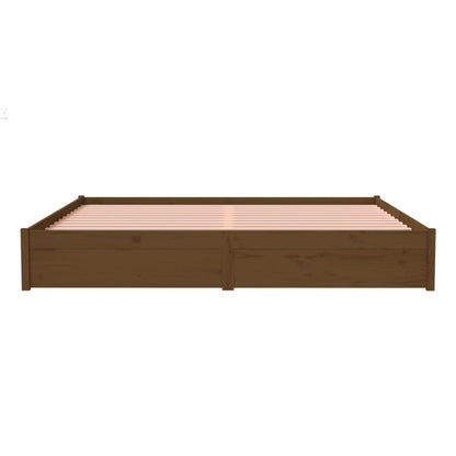 Bed Frame without Mattress Honey Brown Solid Wood 200x200 cm