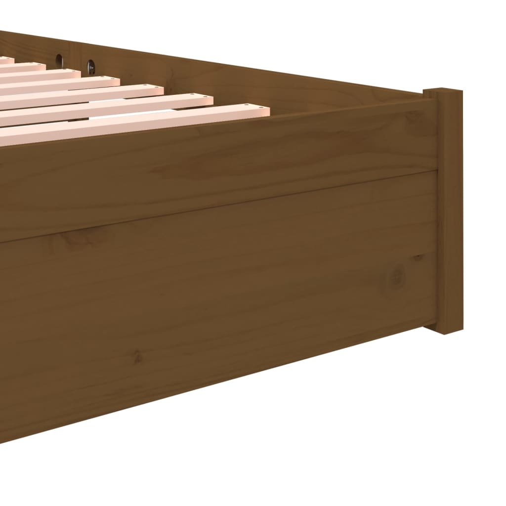 Bed Frame without Mattress Honey Brown Solid Wood 200x200 cm
