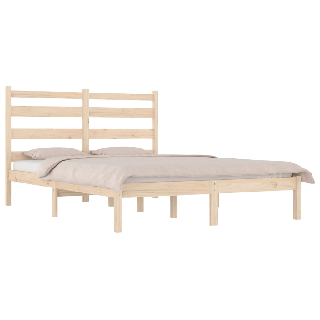 3103668 vidaXL Bed Frame without Mattress Solid Wood 200x200 cm (810037+818440)