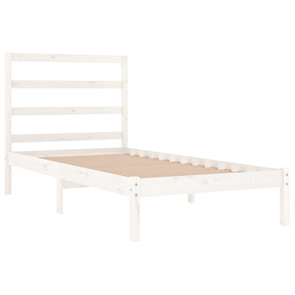 Bed Frame without Mattress White 90x200 cm Solid Wood Pine