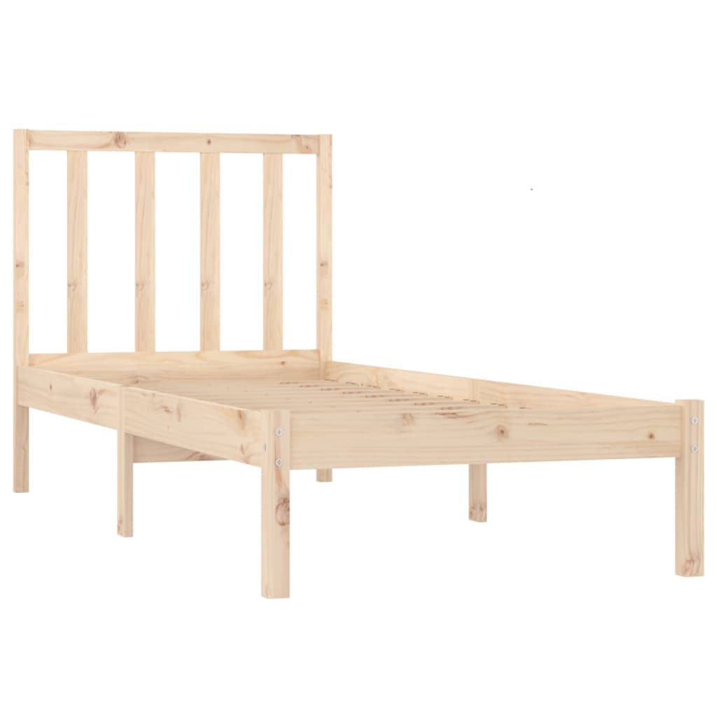 Bed Frame without Mattress Solid Wood Pine 100x200 cm