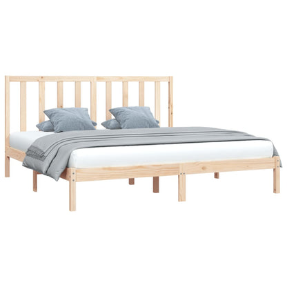 Bed Frame without Mattress Solid Wood Pine 200x200 cm