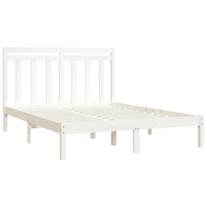 Bed Frame without Mattress White 160x200 cm Solid Wood