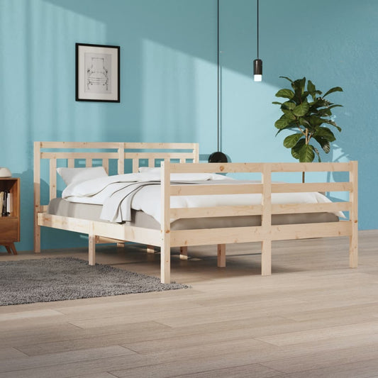 Bed Frame without Mattress 160x200 cm Solid Wood