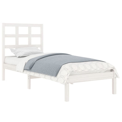 Bed Frame without Mattress White 90x200 cm Solid Wood