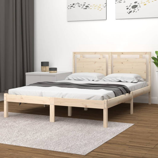 Bed Frame without Mattress 200x200 cm Solid Wood