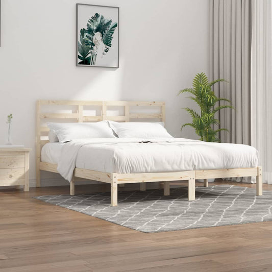 Bed Frame without Mattress Solid Wood 200x200 cm