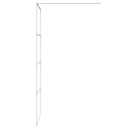 Walk-in Shower Wall White 90x195 cm Clear ESG Glass