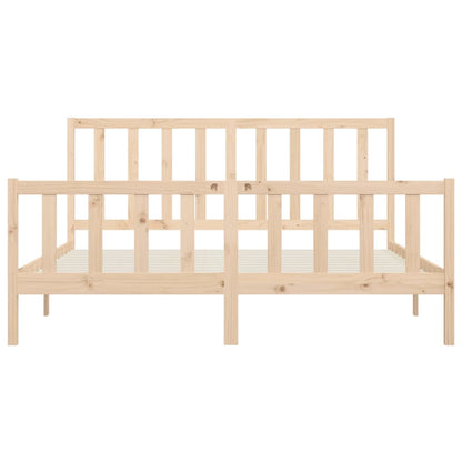 Bed Frame without Mattress 200x200 cm Solid Wood