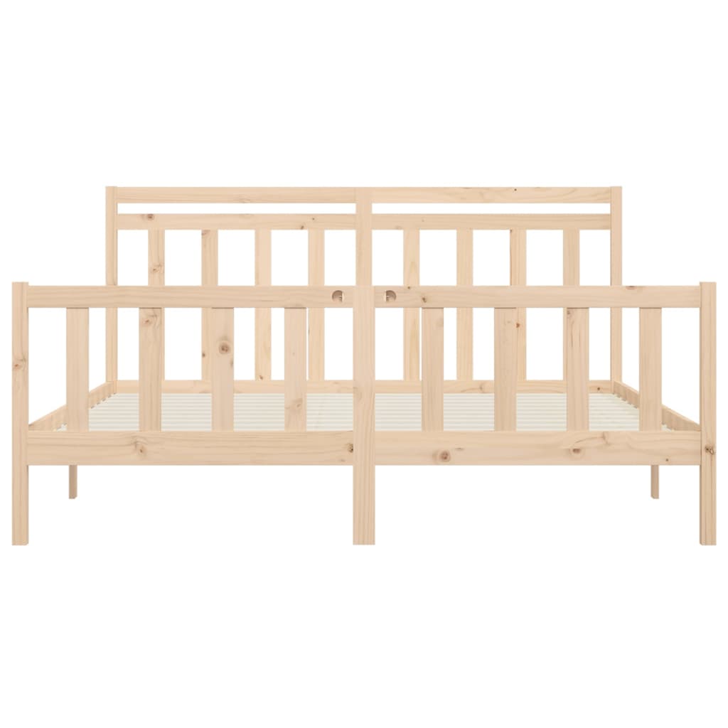 Bed Frame Solid Wood Pine 200x200 cm