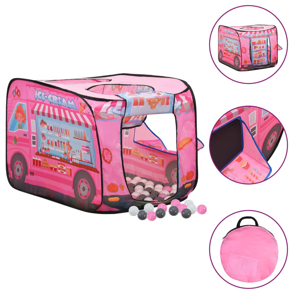 Children Play Tent with 250 Balls Pink 70x112x70 cm