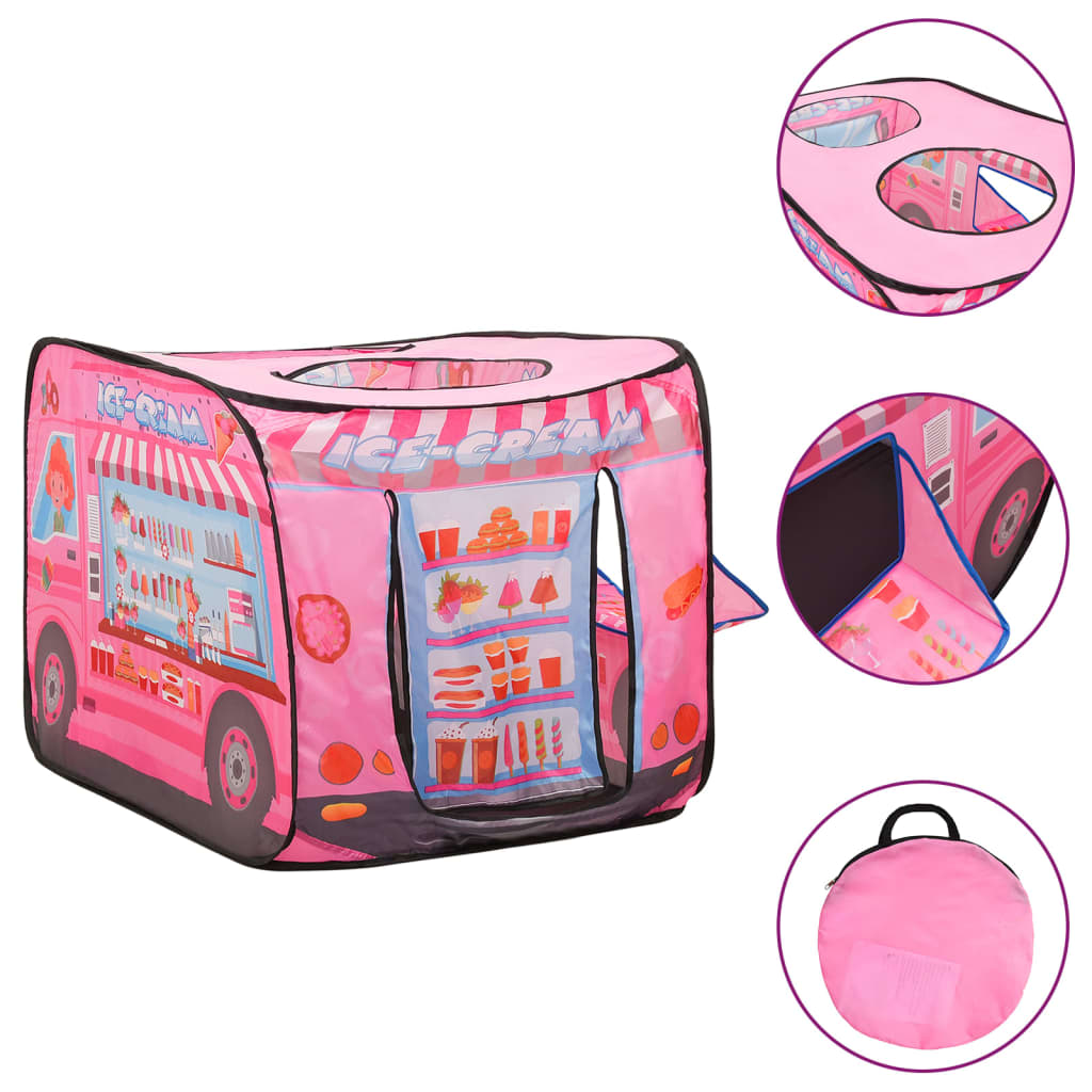 Children Play Tent with 250 Balls Pink 70x112x70 cm