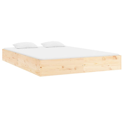 Bed Frame without Mattress Solid Wood 150x200 cm King Size King Size