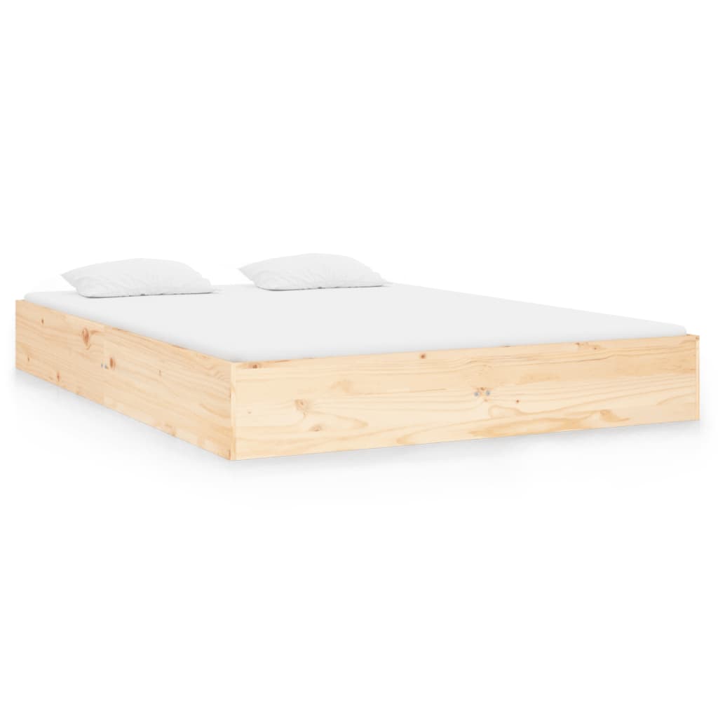 Bed Frame without Mattress Solid Wood 140x190 cm