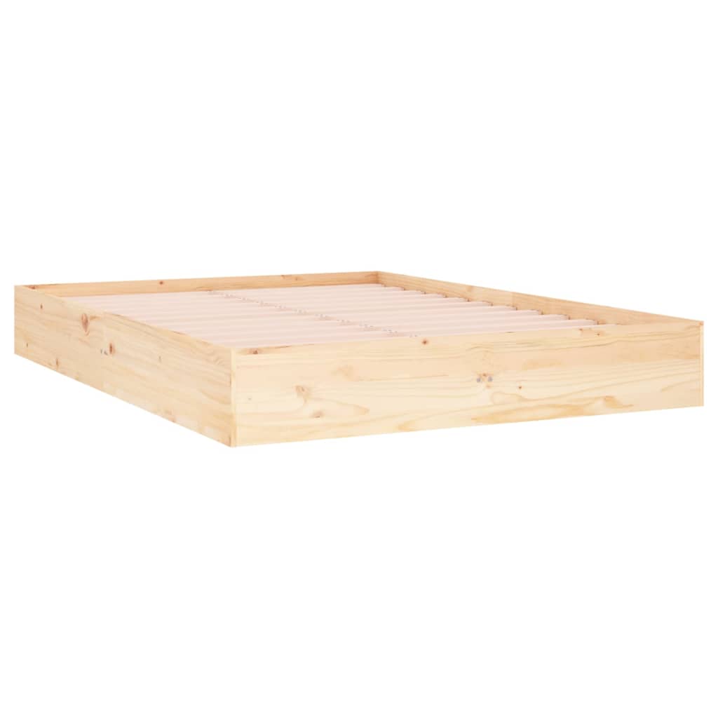 Bed Frame without Mattress Solid Wood 140x190 cm