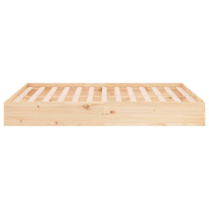 Bed Frame without Mattress Solid Wood 140x190 cm