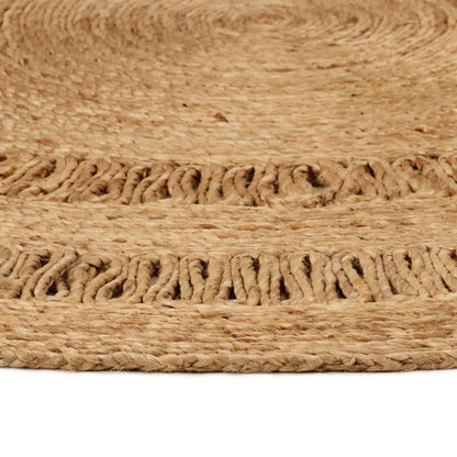 Area Rug Hand-braided Jute 150 cm Round