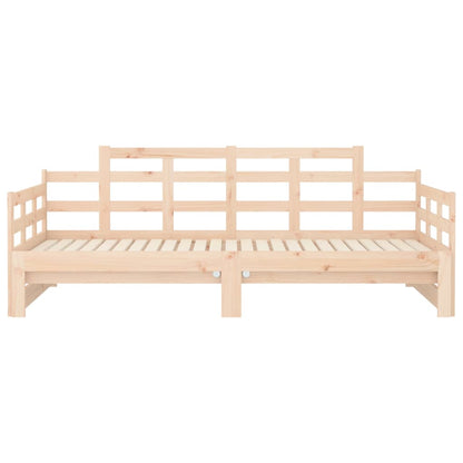 Pull-out Day Bed without Mattress Solid Wood Pine 2x cm