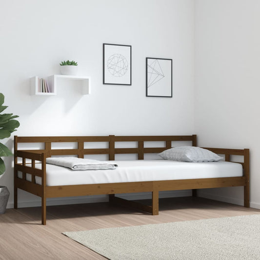 Day Bed Honey Brown Solid Wood Pine 90x200 cm
