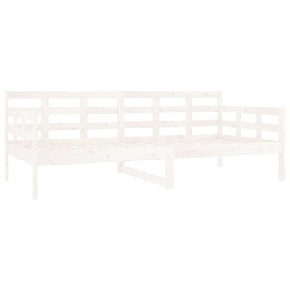 Day Bed without Mattress White Solid Wood Pine 90x190 cm Single