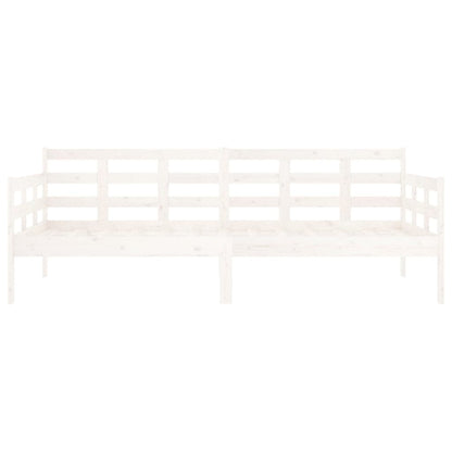 Day Bed without Mattress White Solid Wood Pine 90x190 cm Single