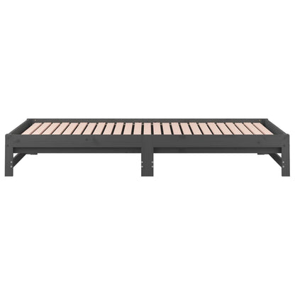 Pull-out Day Bed without Mattress Grey 2x(90x200) cm