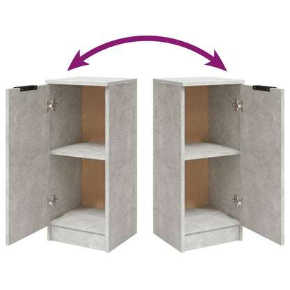 Sideboards 2 pcs Concrete Grey 30x30x70 cm Engineered Wood