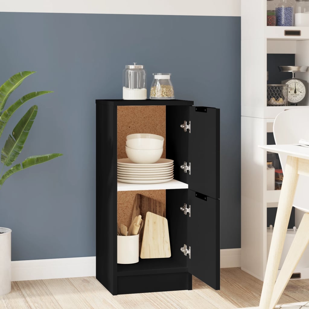 Sideboard Black 30x30x70 cm Engineered Wood