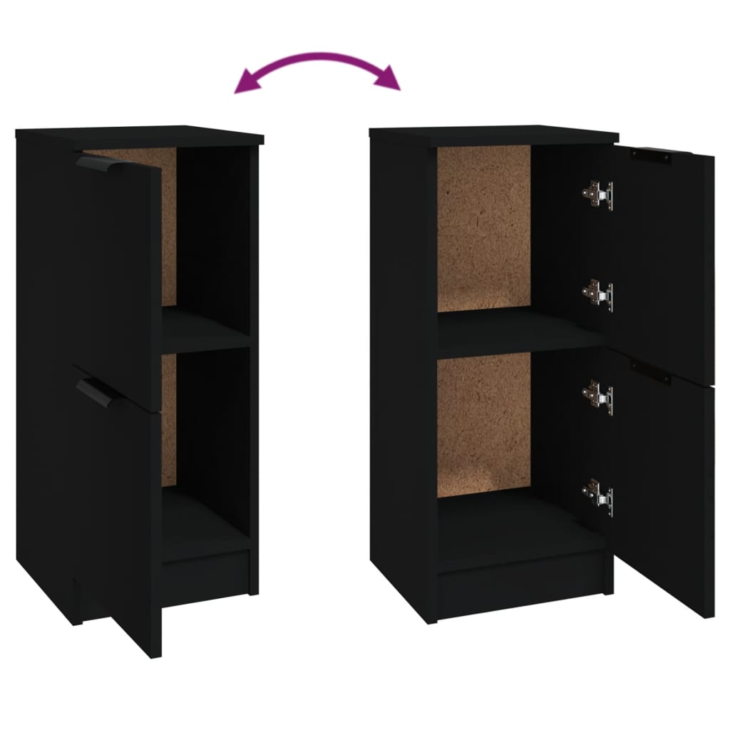 Sideboard Black 30x30x70 cm Engineered Wood