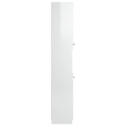 Bathroom Cabinet High Gloss White 32x34x188.5cm Engineered Wood