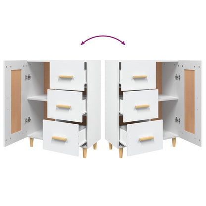 Sideboard White 69.5x34x90 cm Engineered Wood