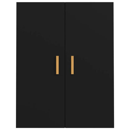 Hanging Wall Cabinet Black 69.5x34x90 cm
