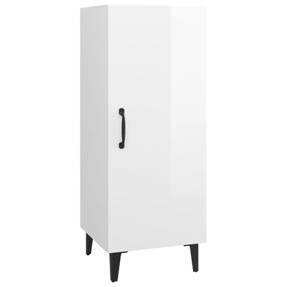 Sideboard High Gloss White 34.5x34x90 cm Engineered Wood