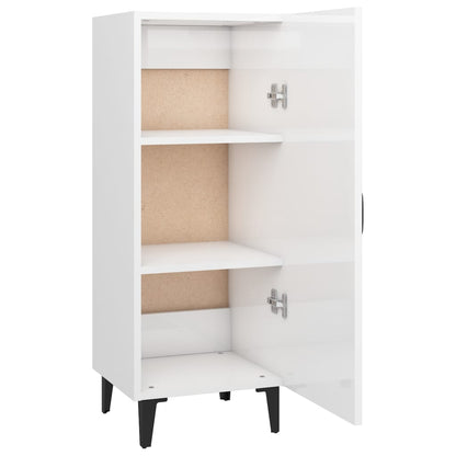 Sideboard High Gloss White 34.5x34x90 cm Engineered Wood