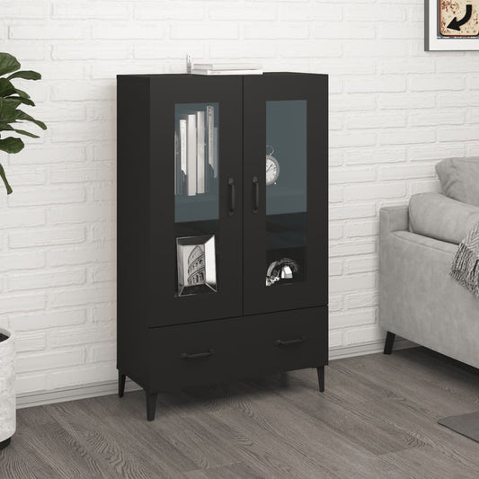 Highboard Black 70x31x115 cm Engineered Wood